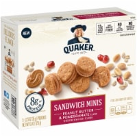 Quaker Sandwich Minis Peanut Butter & Pomegranate Flavor Filled Biscuit Bites Perspective: Main