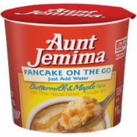 Aunt Jemima Pancake On The Go Buttermilk and Maple Pancake Mix Breakfast Cup