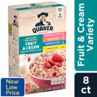Quaker Fruit and Cream Instant Oatmeal Breakfast Variety Pack