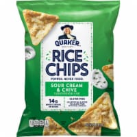 Quaker® Sour Cream & Chives Rice Chips Perspective: Main
