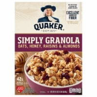 Quaker® Simply Oats, Honey, Raisins and Almonds Granola Perspective: Main