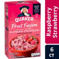 Quaker Fruit Fusion Raspberry Strawberry Instant Oatmeal 6 - 1.41 oz Packets
