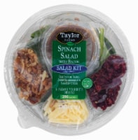 Taylor Farms Spinach Bacon Dried Cranberries & Parmesan Cheese Salad Kit