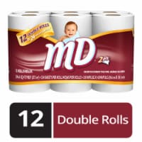 MD 2 Ply Unscented Bathroom Tissue 12 Count Perspective: Main