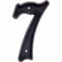 Hillman Group 844047 6 in. Matte Black Plastic House Number - 7