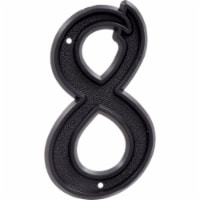 Hillman Group 844048 6 in. Matte Black Plastic House Number - 8 -  6 Piece