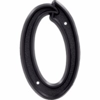 Hillman Group 6 in Matte Black Plastic House Number - 0