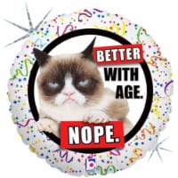 Loftus International B3-6262 18 in. Grumpy Cat Better with Age Nope Holographic Balloon Perspective: Main
