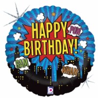 Loftus International B3-6558 18 in. Superhero Birthday Holographic Balloon Perspective: Main