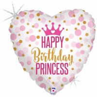 Loftus International B3-6700 18 in. Glitter Birthday Princess Balloon Perspective: Main