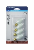 Westinghouse 7 watt C7 Specialty Incandescent Bulb E12 (Candelabra) White 4 pk - Total Qty: