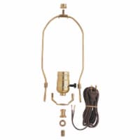 Westinghouse 3-Way Turn-Knob Medium Base Brass Make-A-Lamp Kit