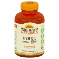 Sundown Naturals Fish Oil 1000 mg Omega-3 Softgels Perspective: Main