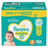 Pampers Swaddlers Diapers Size 2 12 18 Pounds 180 Count 180