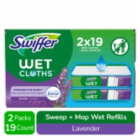Swiffer Sweeper Wet Mopping Cloth Refills with Febreze Freshness, Lavender Scent Perspective: Main