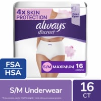 Always Discreet Sensitive Adult Incontinence Underwear for Women Maximum Small/Medium Fragrance-Free