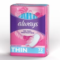 Always Thin No Feel Protection Regular Absorbency Scented Daily Liners