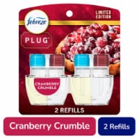 Febreze Odor-Fighting Fade Defy PLUG Air Freshener Cranberry Tart Oil Refill Perspective: Main