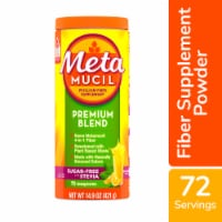 Metamucil Psyllium Fiber Supplement Premium Blend Sugar Free with Stevia Orange Powder Perspective: Main
