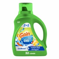 Gain With Ultra Oxi Waterfall Delight Liquid Laundry Detergent Perspective: Main