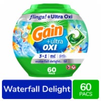 Gain Flings Ultra Oxi Waterfall Delight Liquid Laundry Detergent Pacs