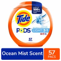 Tide PODS Light Ocean Mist Scent Liquid Laundry Detergent Pacs