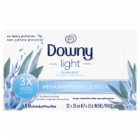 Downy® Light Mega Dryer Sheets Fabric Softener Dryer Sheets Ocean Mist