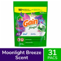 Gain Flings Moonlight Breeze Liquid Laundry Detergent Soap Pacs