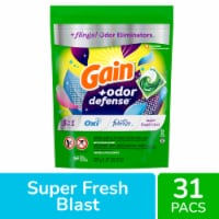 Gain Flings Odor Defense Super Fresh Blast Liquid Laundry Detergent Pacs