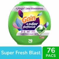 Gain Flings Plus Odor Defense Super Fresh Blast Laundry Detergent Pods Perspective: Main