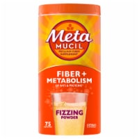Metamucil Fiber + Vitamins C D & B12 Citrus Sparkling Powder Perspective: Main