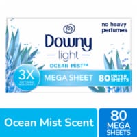 Downy® Light Mega Dryer Sheets Fabric Softener Dryer Sheets Ocean Mist Perspective: Main