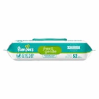 Pampers Free & Gentle Baby Wipes, Hypoallergenic, 52 Count 1X Perspective: Main
