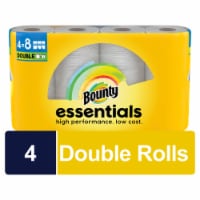 Bounty Essentials Select-A-Size Paper Towels, 4 Double Rolls, White, 108 Sheets Per Roll Perspective: Main