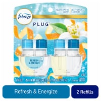 Febreze Odor-Fighting PLUG Air Freshener Oil Refills, Refresh & Energize Perspective: Main