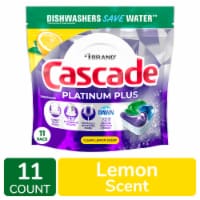 Cascade Platinum Plus ActionPacs Lemon Scent Dishwasher Detergent Pods Perspective: Main