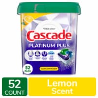 Cascade Platinum Plus ActionPacs Lemon Scent Dishwasher Detergent Pods Perspective: Main