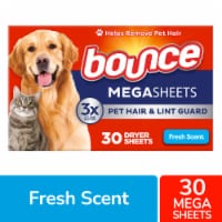 Bounce Pet Hair & Lint Guard Fresh Scent Mega Dryer Sheets Perspective: Main