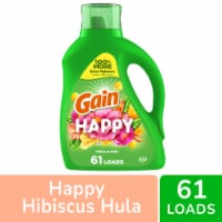 Gain Happy Hibiscus Hula Liquid Laundry Detergent Perspective: Main
