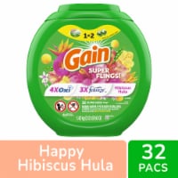 Gain Super Flings Happy Hibiscus Hula Laundry Detergent Pods Perspective: Main