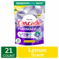 Cascade Platinum Plus ActionPacs Lemon Scent Dishwasher Detergent Pods Perspective: Main