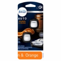 Febreze AUTO Air Freshener Odor-Fighting Automotive Vent Clip Bourbon & Orange Scent Perspective: Main