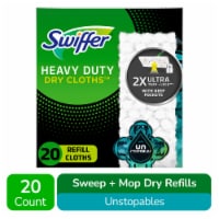 Swiffer Sweeper Heavy Duty Dry Multi-Surface Cloth Refills Unstopables Fresh Scent Perspective: Main