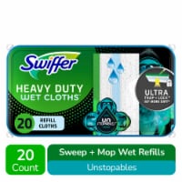 Swiffer Sweeper Heavy Duty Wet Multi-Surface Cloth Refills, Unstopables Fresh Scent Perspective: Main