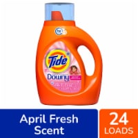 Tide Plus A Touch of Downy Liquid Laundry Detergent, April Fresh Scent, 34 fl oz, 24 Loads Perspective: Main