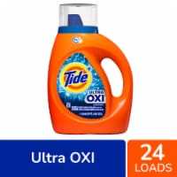 Tide Plus Ultra OXI White and Bright Liquid Laundry Detergent, 24 Loads, Advanced Stain Removal Perspective: Main