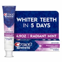 Crest 3D White Advanced Teeth Whitening Toothpaste, Radiant Mint Perspective: Main