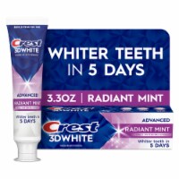 Crest 3D White Advanced Teeth Whitening Toothpaste, Radiant Mint Perspective: Main