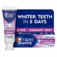 Crest 3D White Advanced Teeth Whitening Toothpaste, Radiant Mint Perspective: Main