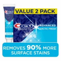 Crest 3D White Advanced Teeth Whitening Toothpaste, Arctic Fresh Twin Pack Perspective: Main